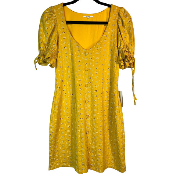 Tularose Dresses & Skirts - Tularosa Yellow Mini Floral Dress /  New With Tags